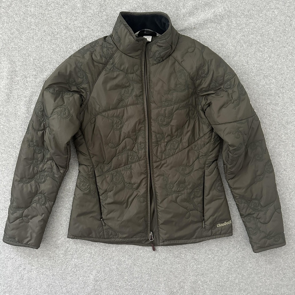 Cloudveil Jacket Womens Small Insulated Olive PrimaLoft Quilted Gorpcore Outdoor